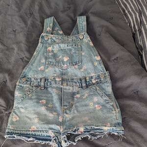 GAP Floral Denim Overalls